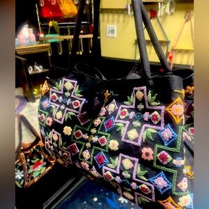 Brand new satchel bag hand embroidered